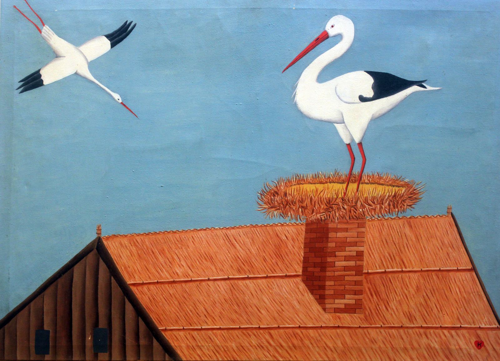Jan Knjazovic, Rode na krovu, 49x69, 1963.jpg